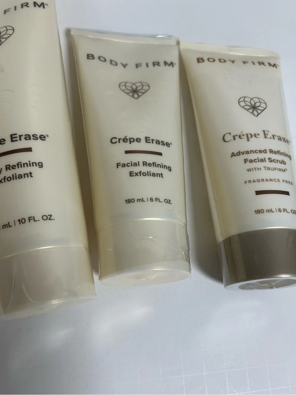 Body Firm Crépe Erase (Set of 3) Face Body Refining Exfoliants and Facial Scrub